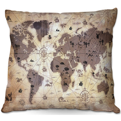 Coussin Whimsical World Map V