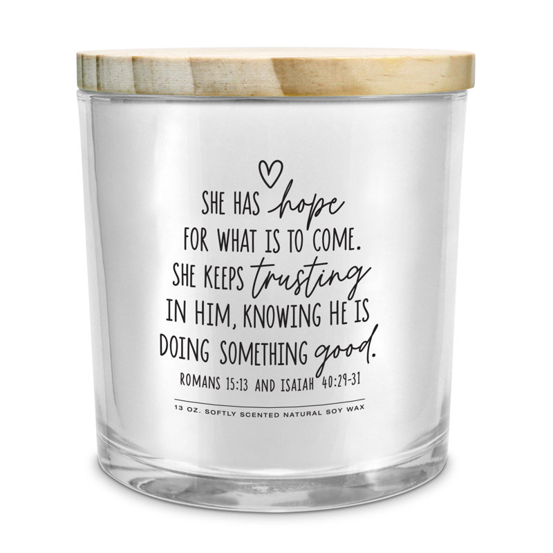 Bougie soja «She Has Hope She Is Trusting»
