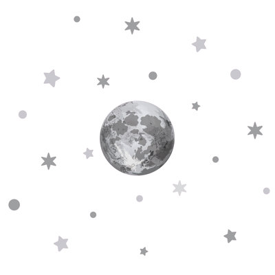 Adhésif décoratif lune et étoiles