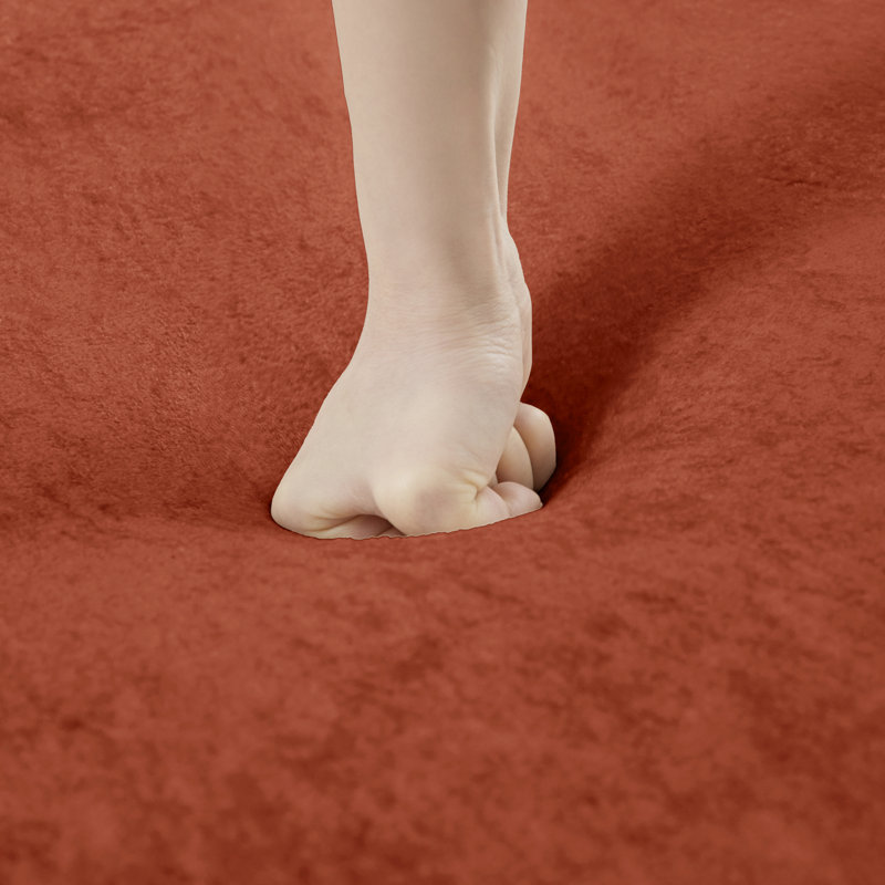 Velours rouge brun à 3 places avec boutons et frange de plancher pour la chambre à coucher
