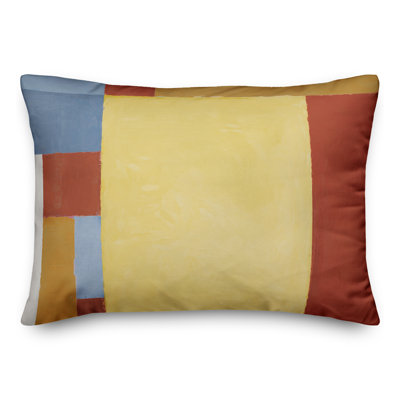 Collection 1 Soft Squares Geometric Lumbar Pillow