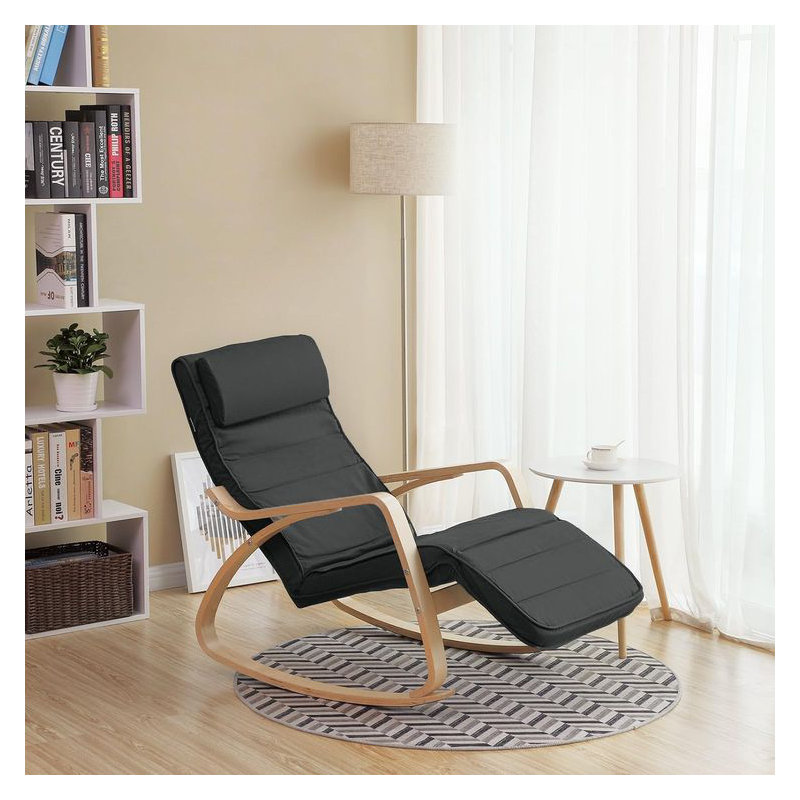 Chaise berçante Noralf, Noir