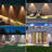 Kanstar Solar Fence Lights Modern Ip55 Waterproof 3 Color Modes Led 4 Pack