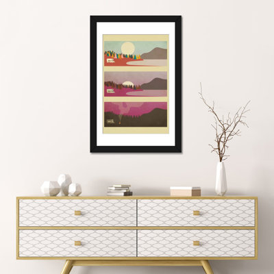 Campfire Graphic Art on Wrapped Canvas