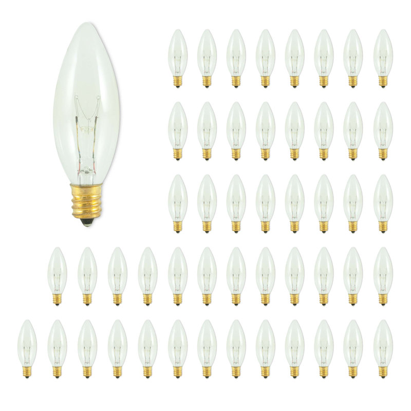 15 Watt, C11 Incandescent Dimmable Light Bulb