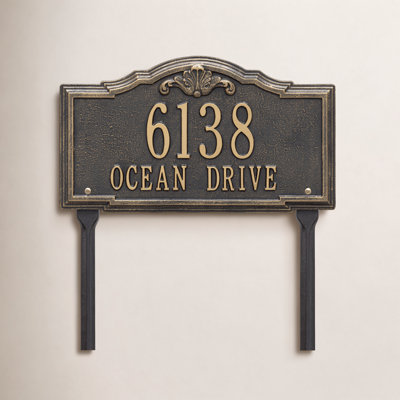 Gatewood Personalized Standard 2-Line Lawn Address Sign
