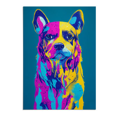 Colourful Dog No.2 Abstract - Wall Art