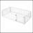 Twin Size Wood Floor Bed Frame With Fence And Door-1581210300