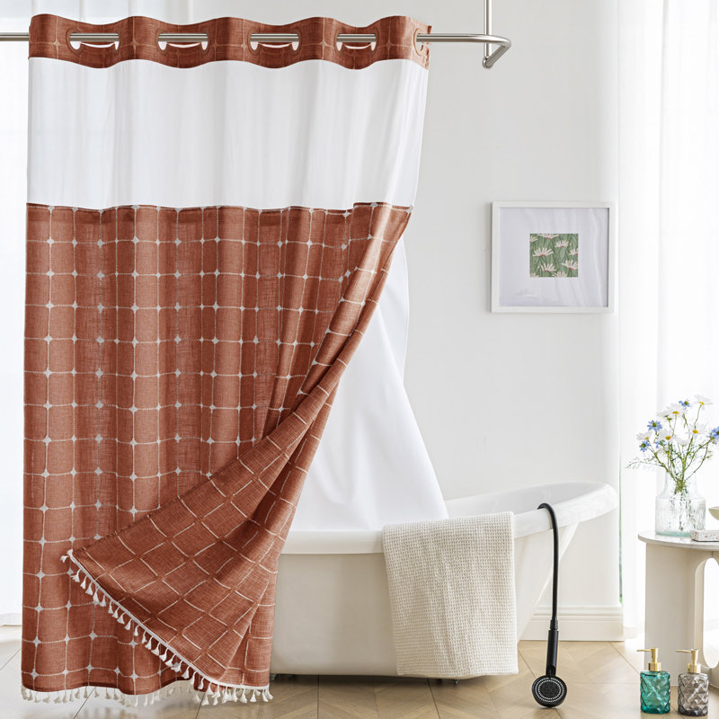Rideau de douche Clairece, Orange