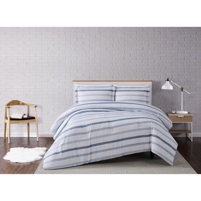 Truly Soft Waffle Stripe Duvet Cover Set & Reviews | Wayfair