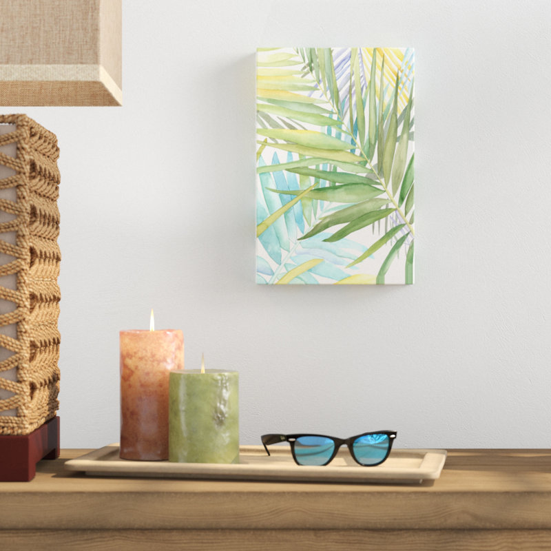 «Tropical Pattern II», peinture sur toile, H 12 po x l 8 po