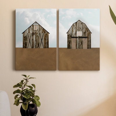 A Barn's Portrait III - Toile tendue avec châssis de qualité supérieure - prête à être accrochée