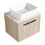 Meuble-lavabo moderne 24 po avec lavabo en céramique et fixation murale
