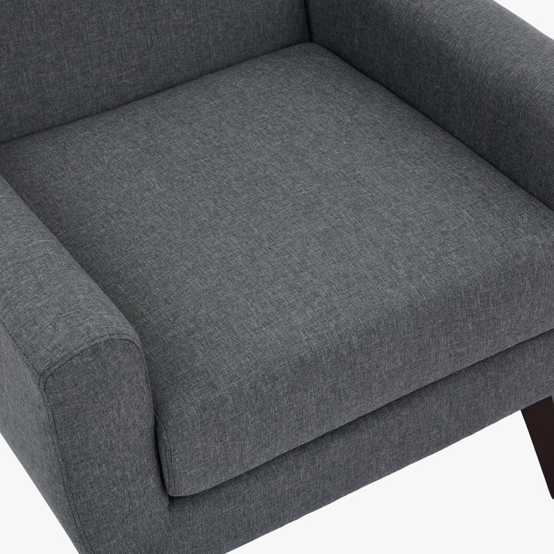 Jaqueze 73.7Cm Wide Armchair, Grey Polyester Blend/Linen