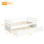 Lit de jour avec cadre gigogne, taille simple, blanc-1330093378