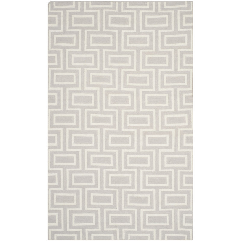 Mars Geometric Wool Hand Woven Area Rug, Square 183 cm