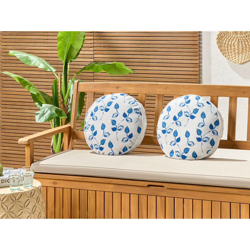 Almaas Indoor / Outdoor Floral Circular Cushion