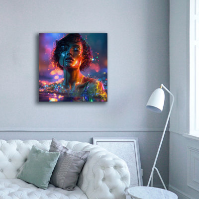  «Émergence d'un voyage 2» par Ann Klee, art mural sur toile, 37 po x 37 po