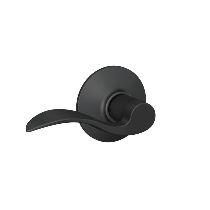 Accent Lever Hall and Closet Lock, Matte Black