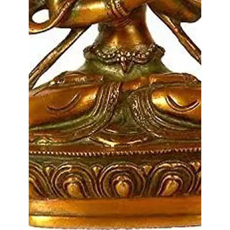 Statue de divinité bouddhiste tibétaine en laiton Vajradhara     Figurine de méditation spirituelle pour autel et espace sacré