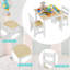 Laclede Kids 3 Piece Square Play Or Activity Table and Chair Set-1900394542
