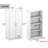 Tall 2-Door Storage Cabinet w/ Shelves - White Utility Organizer - W29"