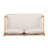 Patio Acacia Wood Loveset Sofa With Water-Resistant Cushion