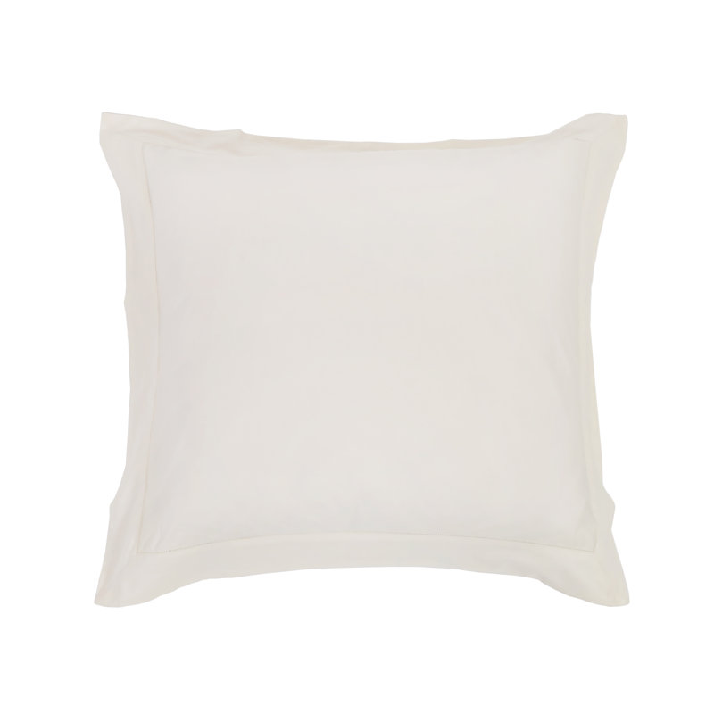 Classico Solid Color 100% Cotton Sham, Ivory