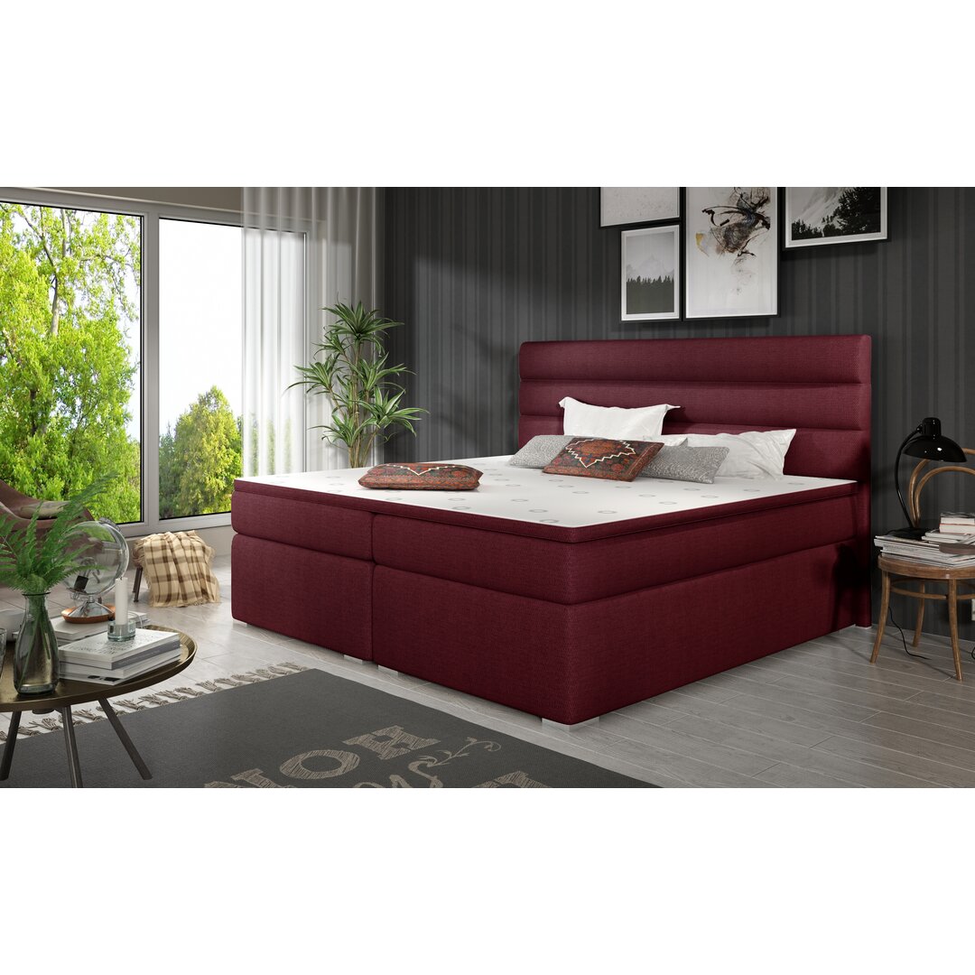 Boxspringbett Giglio mit Topper und Bettkasten