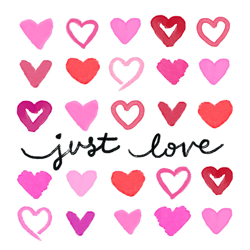 Just Love - Wrapped Canvas Art Prints, 76cm H x 76cm W