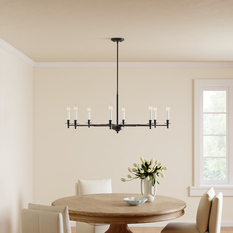 Perle 8-Light Chandelier, Matte Black