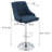Annasha Swivel Upholstered Adjustable Height Counter Stool with Metal Frame-975498687