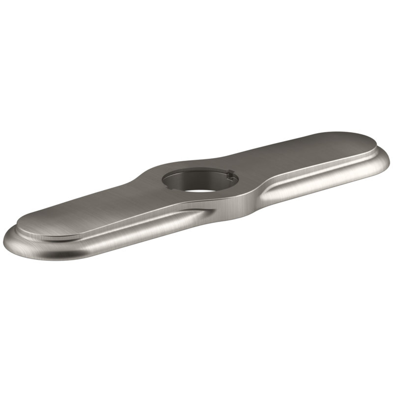 3-Hole Kitchen Faucet Escutcheon, Vibrant Stainless