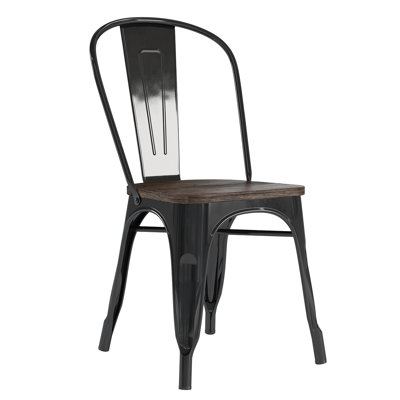 41.91cm H Slat Back Stacking Side Chair