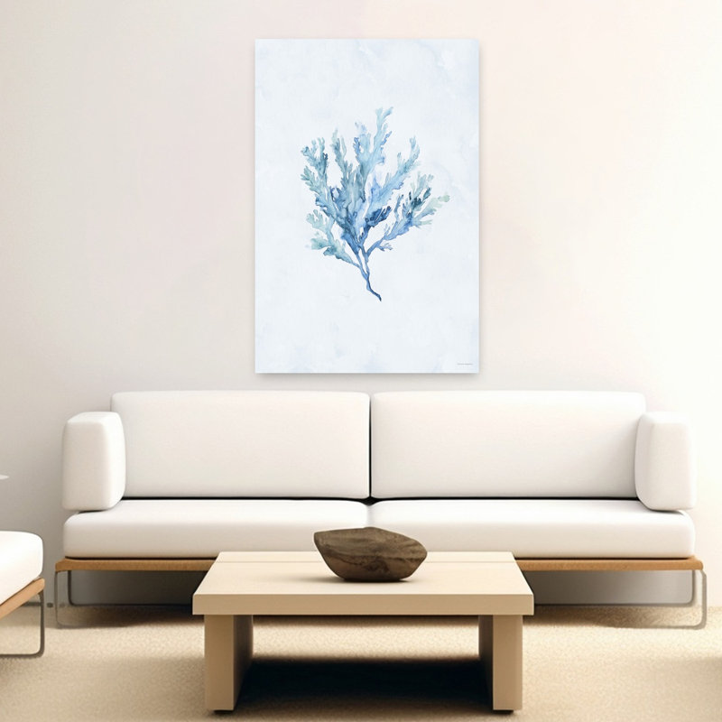 Art de la nature côtière abstraite sereine, H 60 po x l 40 po