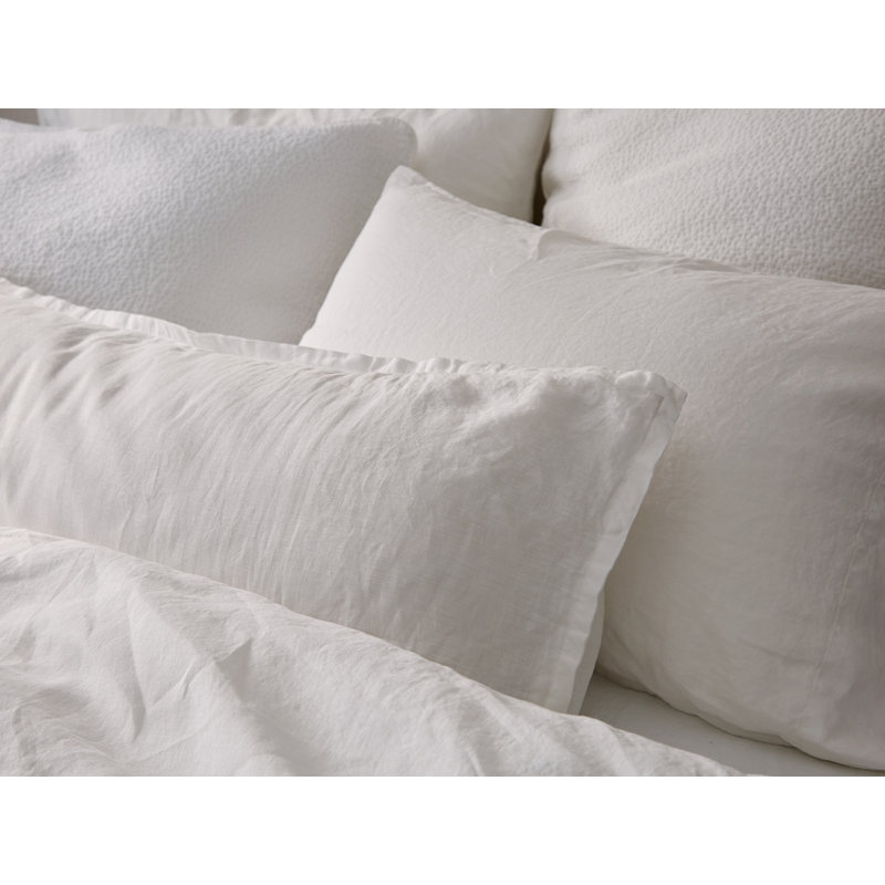 Linen Pillow Cover, Alpine White, Rectangle 14"H x 36"W