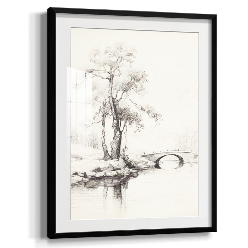 Paysage rétro III - impression encadrée