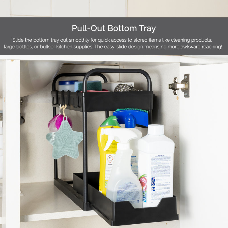 Essentials Plastic Cabinet Shelving Rack