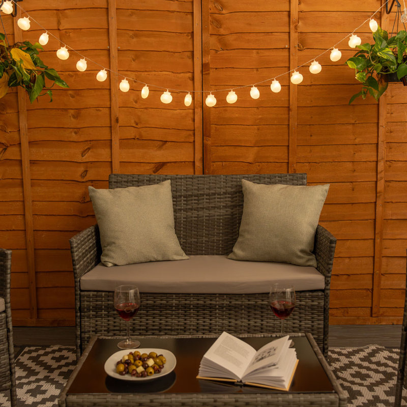 Oatsvall 195cm LED Solar Powered 20 - Bulb Novelty Lights String Light