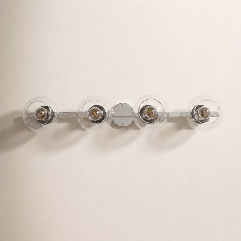 Nathalie Armed Sconce, 7" H x 37" W x 37" D, Chrome, 4 Lights
