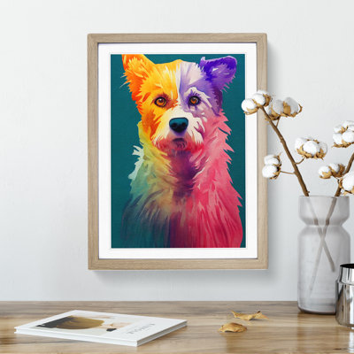 Colourful Dog No.4 - Single Picture Frame Painting
