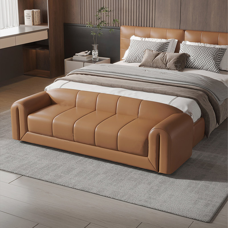 Banc avec revêtement, Orange, H 22,05 po x l 59,06 po x P 19,69 po