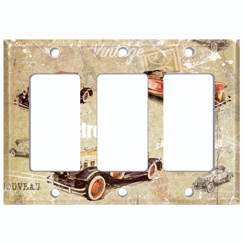 Plaque murale berçante à 3 bandes Vintage Auto Mobile