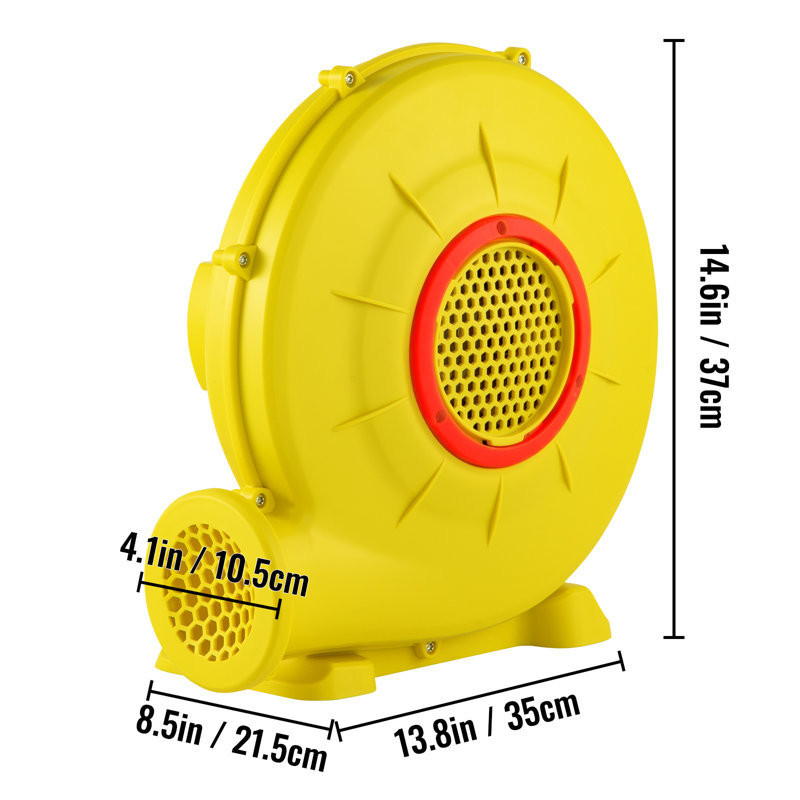 VEVOR Yellow 450W Portable Air Blower Fan for Inflatable Bounce Houses