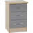Grey Gloss/Light Oak Effect Veneer