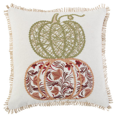 Floral Cotton Throw Pillow