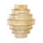 Set of 2 Clear Amber Luster Glass Accent Vases with Modern Geometric Tiered Design-137548547
