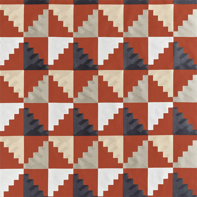 Mehari Fabric, Harissa/Oyster/Charcoal