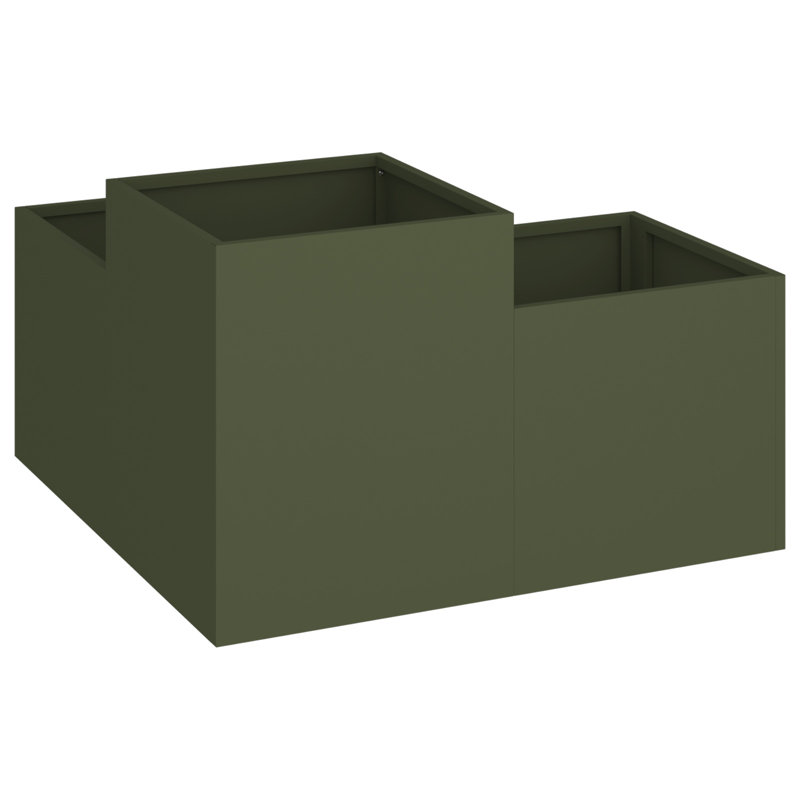 Planter Box, 48cm H x 100cm W x 100cm D, Olive