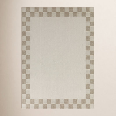 Harter Brown Gray Checkered Rug
